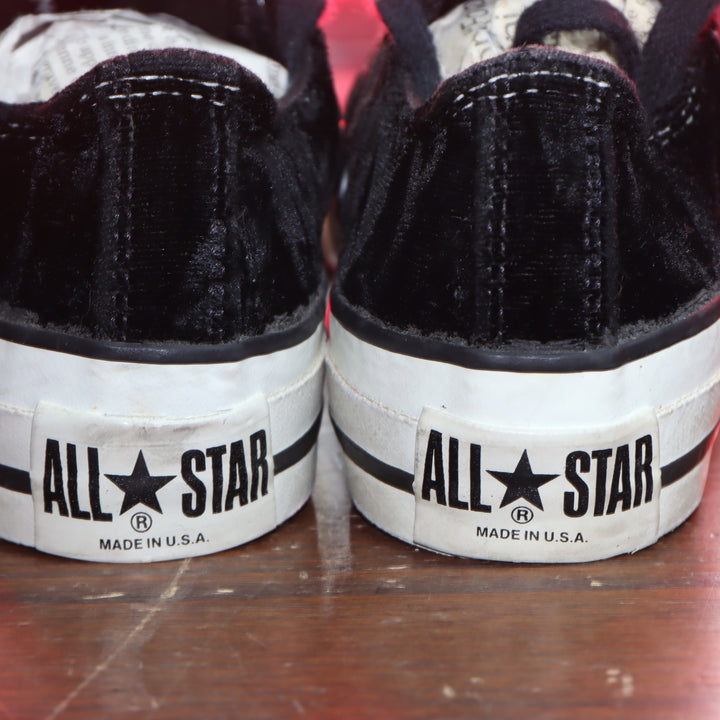 Converse all star size 1.5 Basse Made in USA Nero Velluto liscio