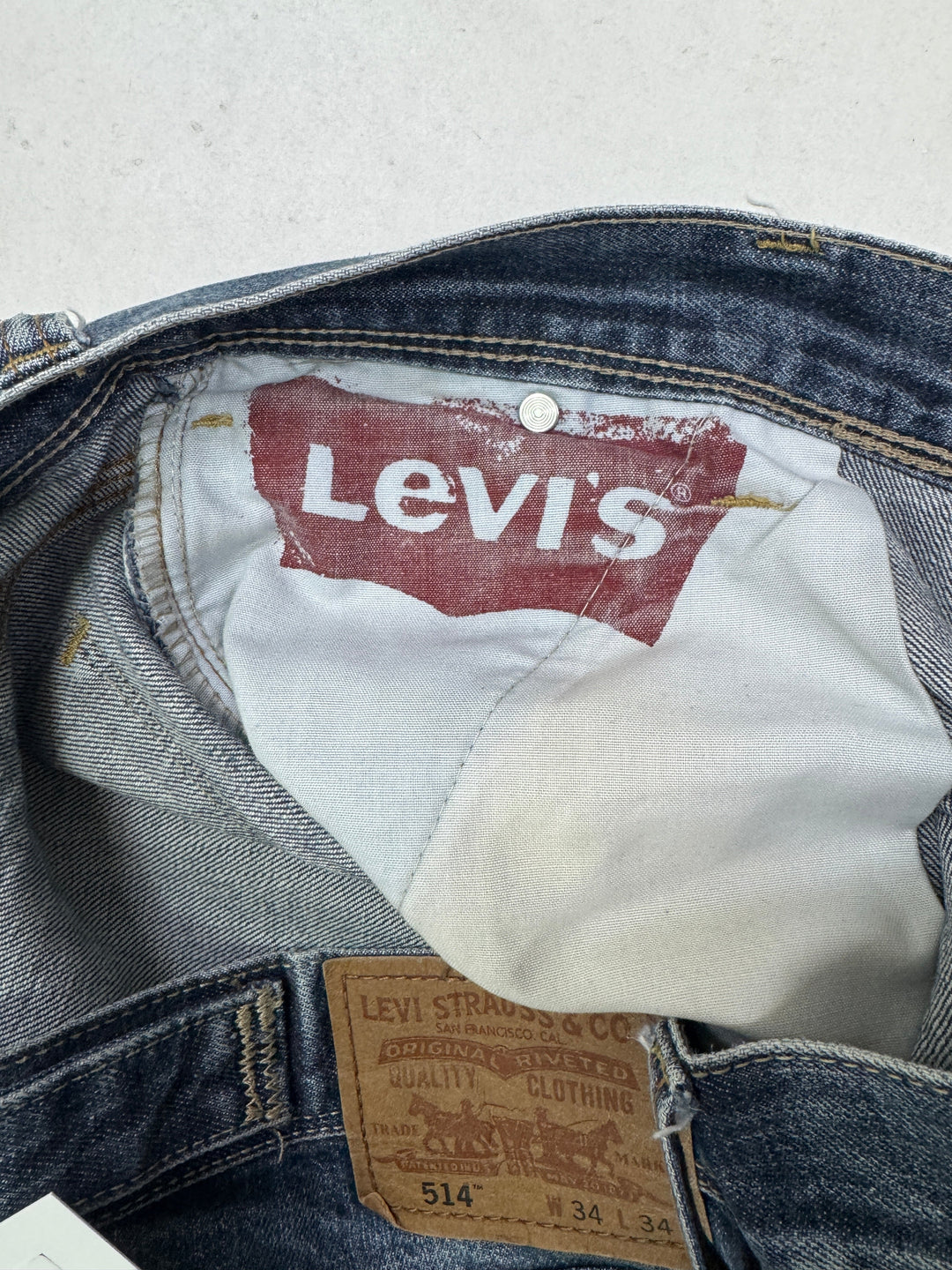 Levi's 514 selvedge W34 L34 vintage jeans denim lvc cimosa