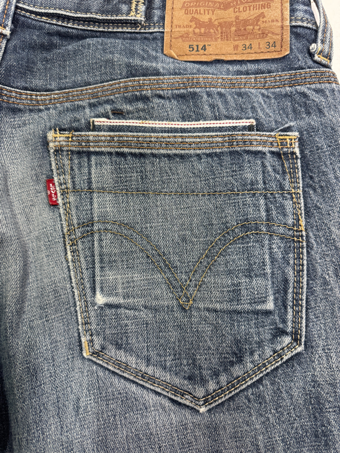 Levi's 514 selvedge W34 L34 vintage jeans denim lvc cimosa