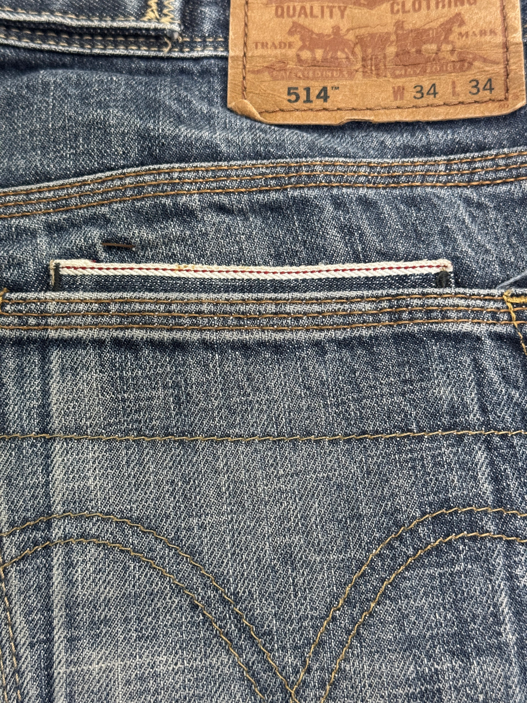 Levi's 514 selvedge W34 L34 vintage jeans denim lvc cimosa