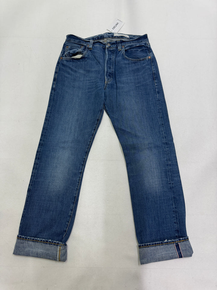 Levi's 501 Big E riveted selvedge W34 L34 leather patch lvc cimosa