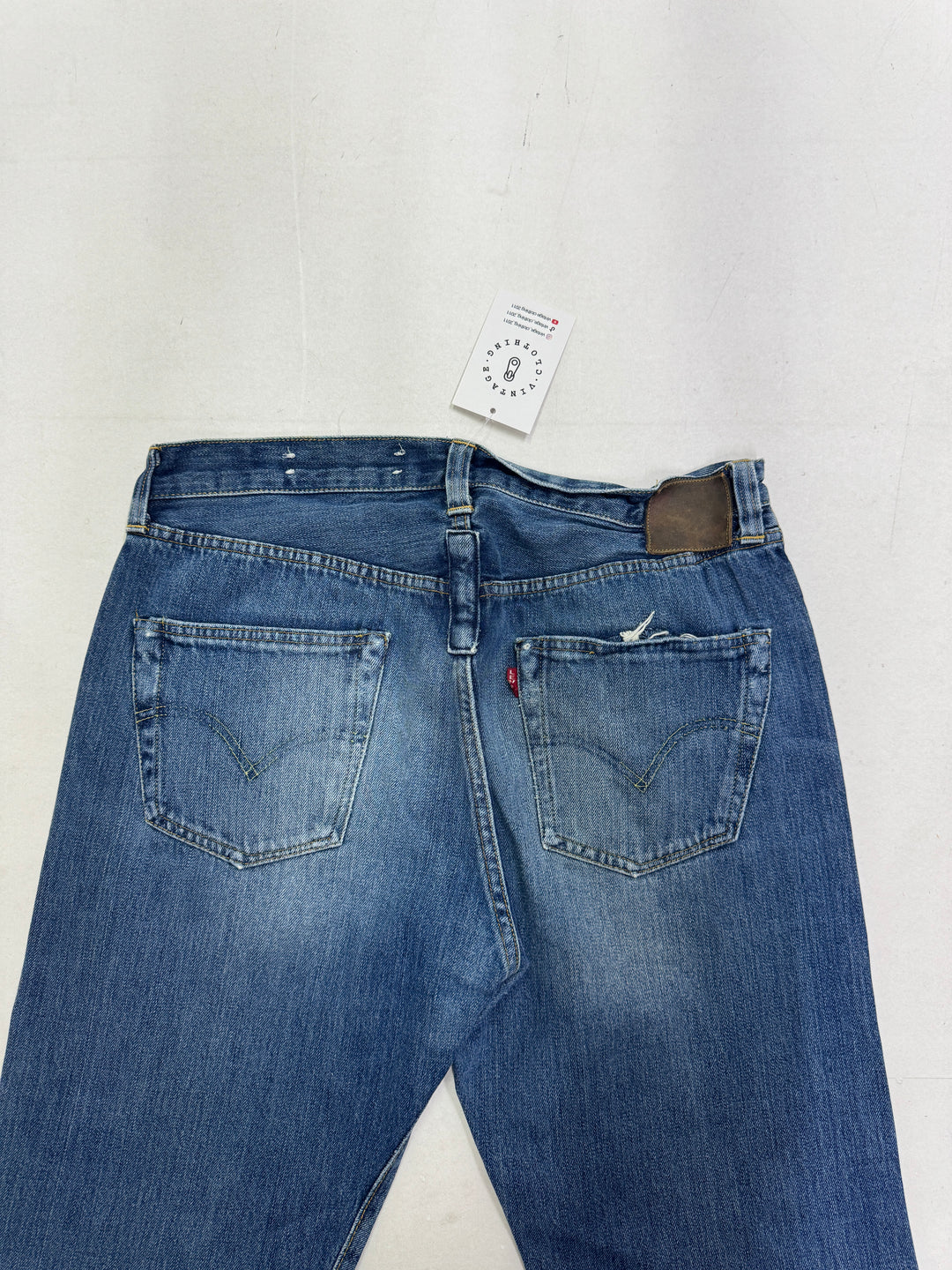 Levi's 501 Big E riveted selvedge W34 L34 leather patch lvc cimosa