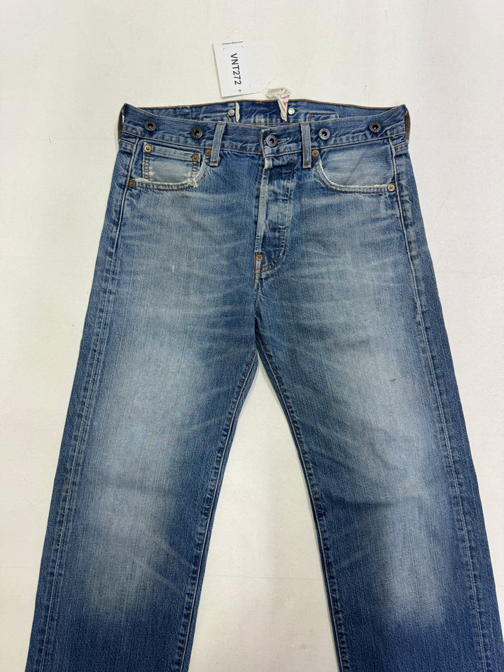 Levi's 201 W28 L32 limited edition rivettato e con martingala rivets Levis