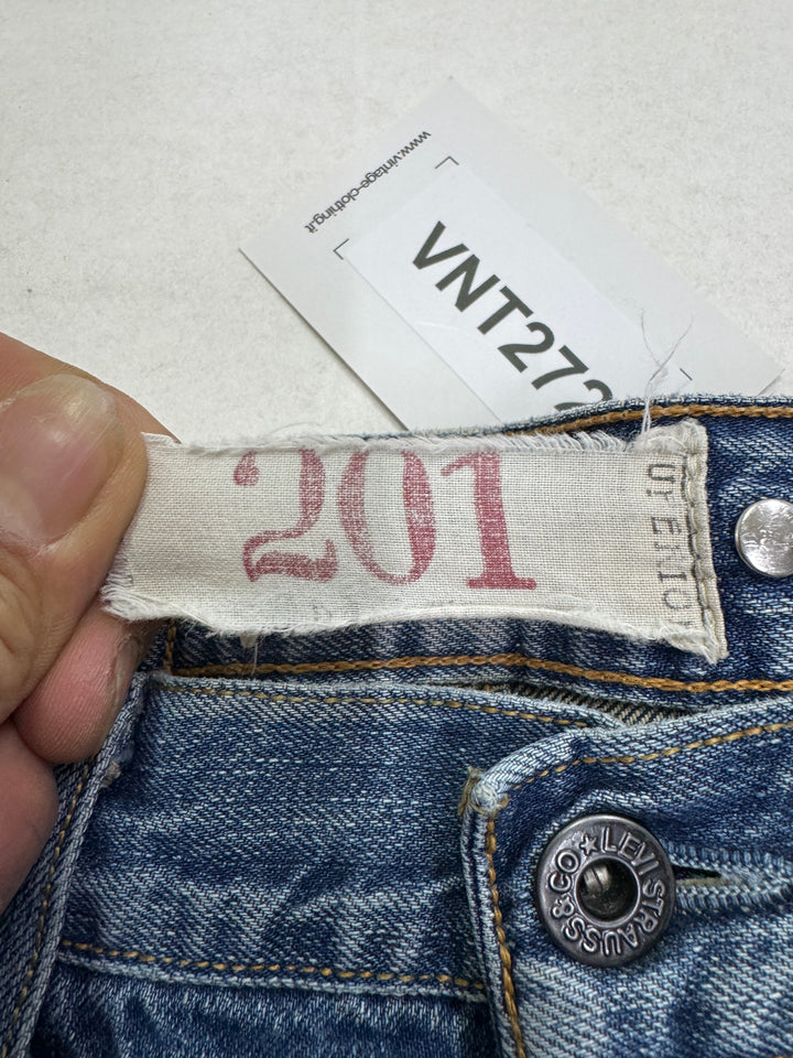 Levi's 201 W28 L32 limited edition rivettato e con martingala rivets Levis