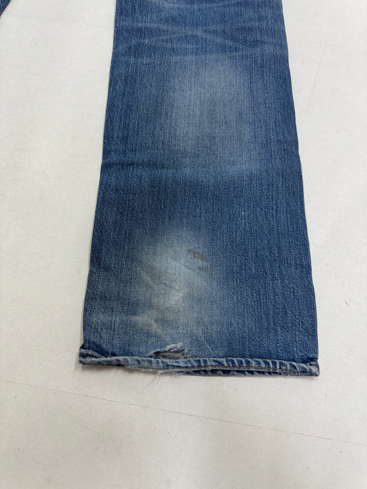 Levi's 201 W28 L32 limited edition rivettato e con martingala rivets Levis