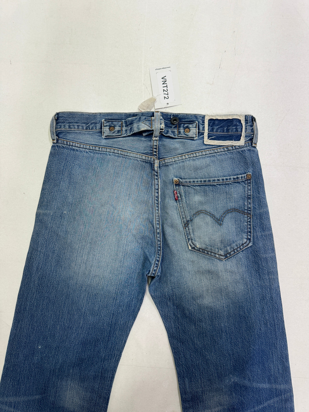 Levi's 201 W28 L32 limited edition rivettato e con martingala rivets Levis