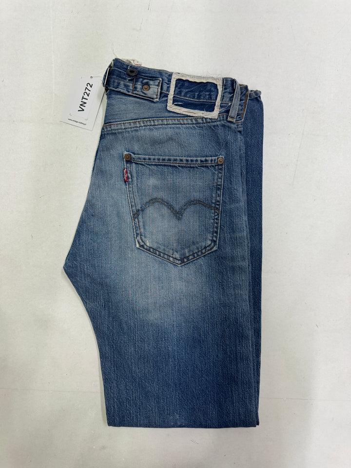 Levi's 201 W28 L32 limited edition rivettato e con martingala rivets Levis