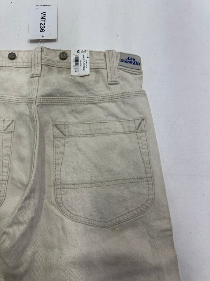 Lee Union Alls Waist Overall W28 L34 cargo bianco panna nuovo deadstock