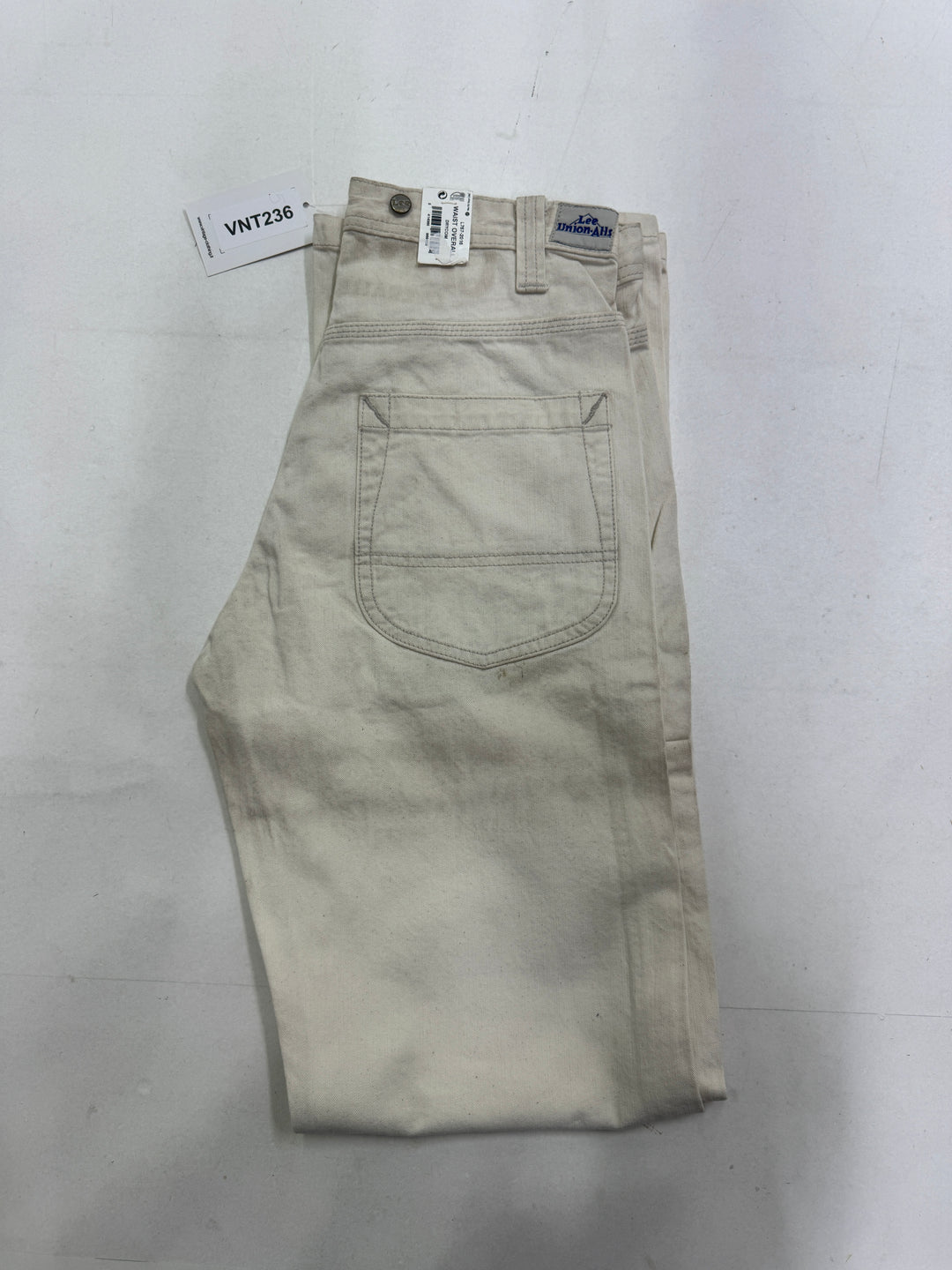 Lee Union Alls Waist Overall W28 L34 cargo bianco panna nuovo deadstock