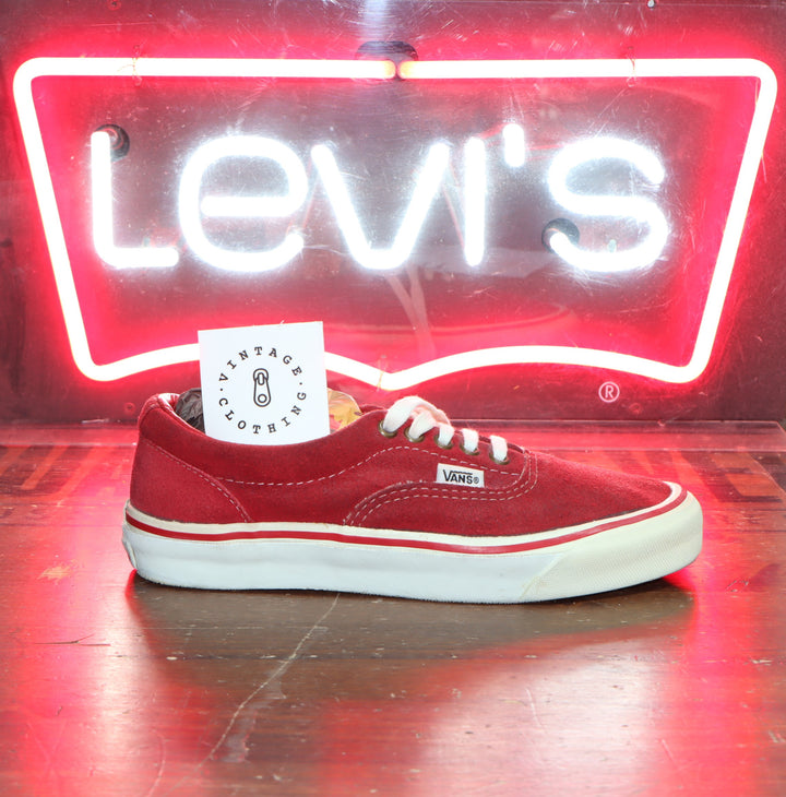 Vans Made in USA basso scamosciato 6 1/2 colore rosso