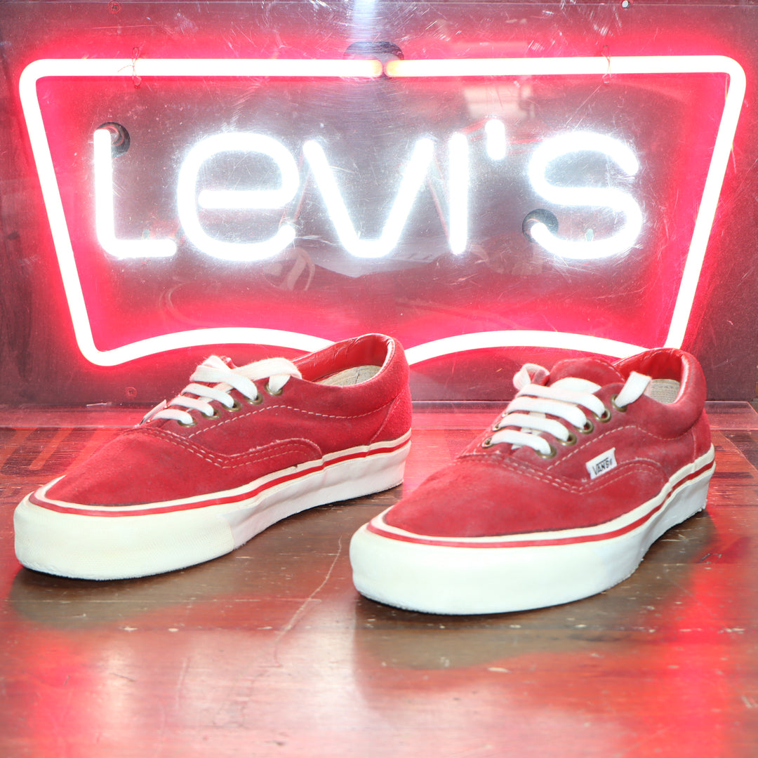 Vans Made in USA basso scamosciato 6 1/2 colore rosso