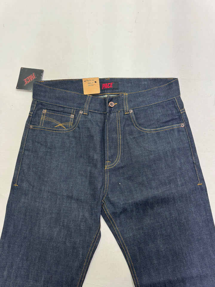 Pace Lowride W32 L32 cimosa jeans nuovo Deadstock red line selvedge