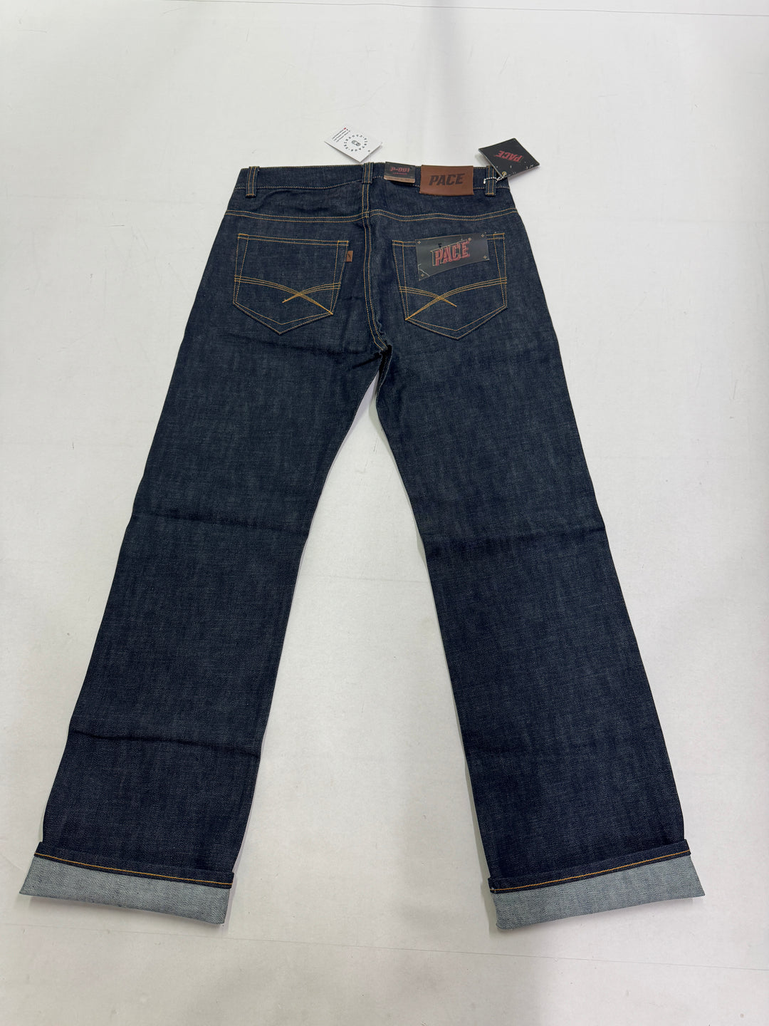 Pace Lowride W32 L32 cimosa jeans nuovo Deadstock red line selvedge