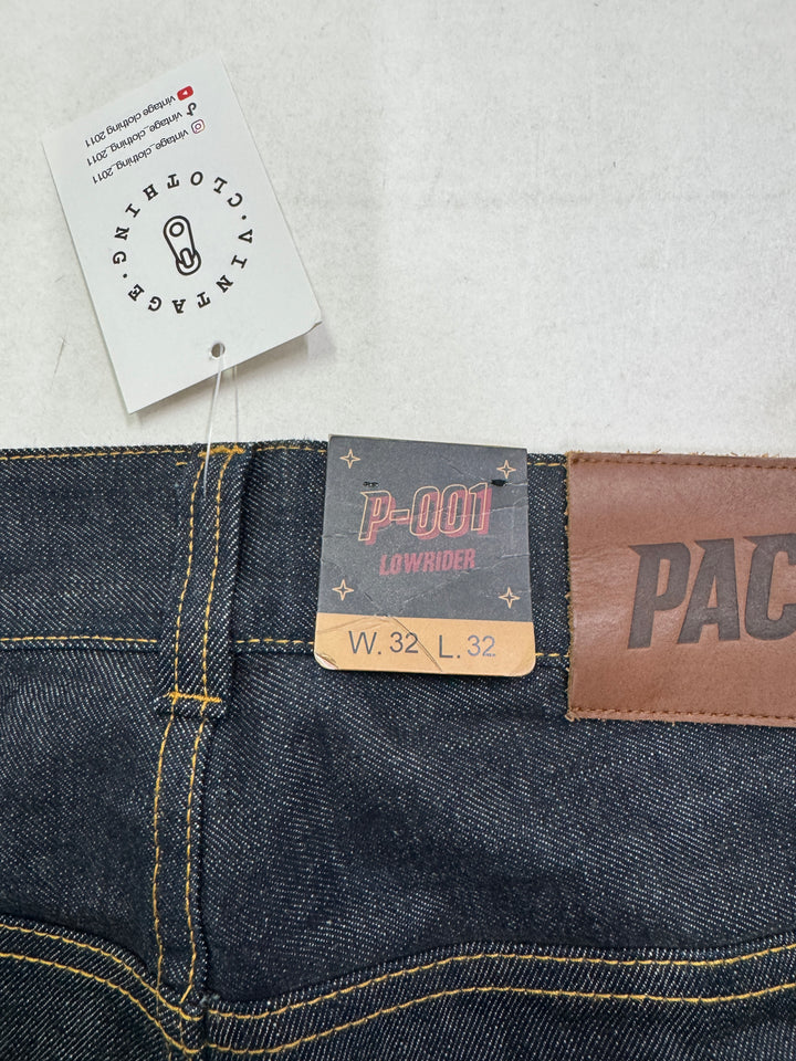 Pace Lowride W32 L32 cimosa jeans nuovo Deadstock red line selvedge