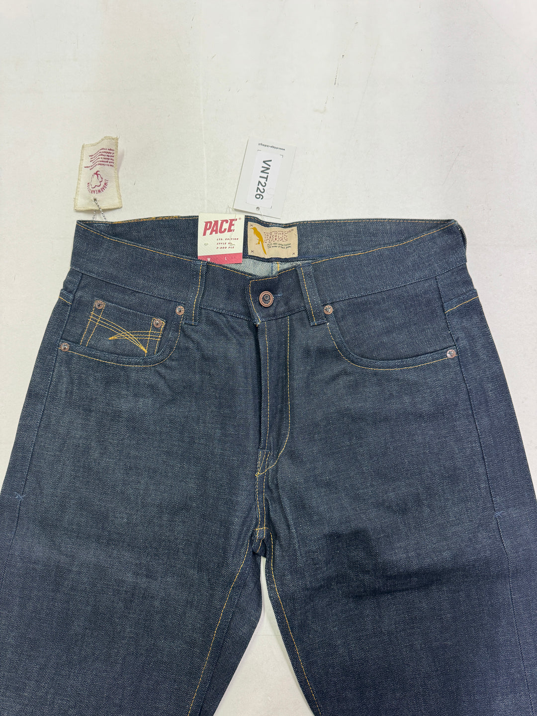 Pace limited Edition W32 L34 cimosa jeans nuovo Deadstock red line selvedge