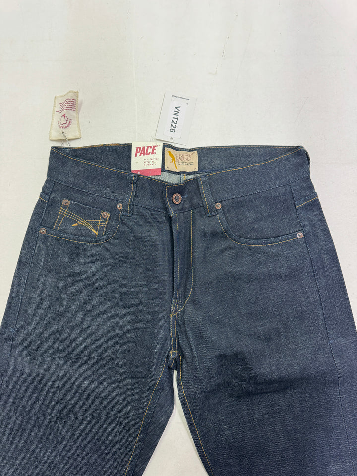 Pace limited Edition W32 L34 cimosa jeans nuovo Deadstock red line selvedge