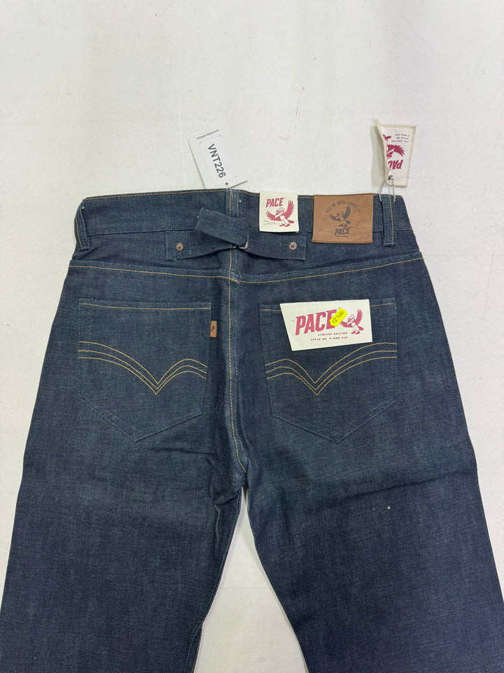 Pace limited Edition W32 L34 cimosa jeans nuovo Deadstock red line selvedge