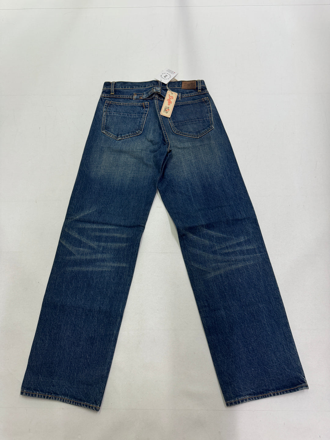 Duffer W30 cimosa e rivetti jeans nuovo Deadstock red line selvedge