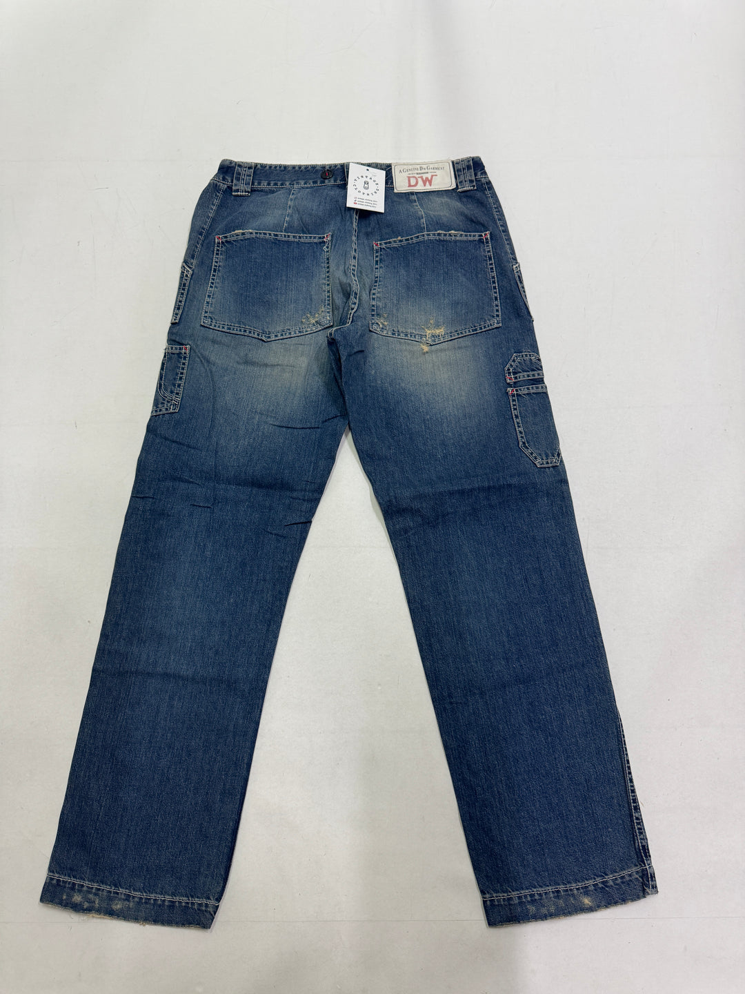 Dubble Ware DW W32 L30 work pant jeans nuovo Deadstock red line