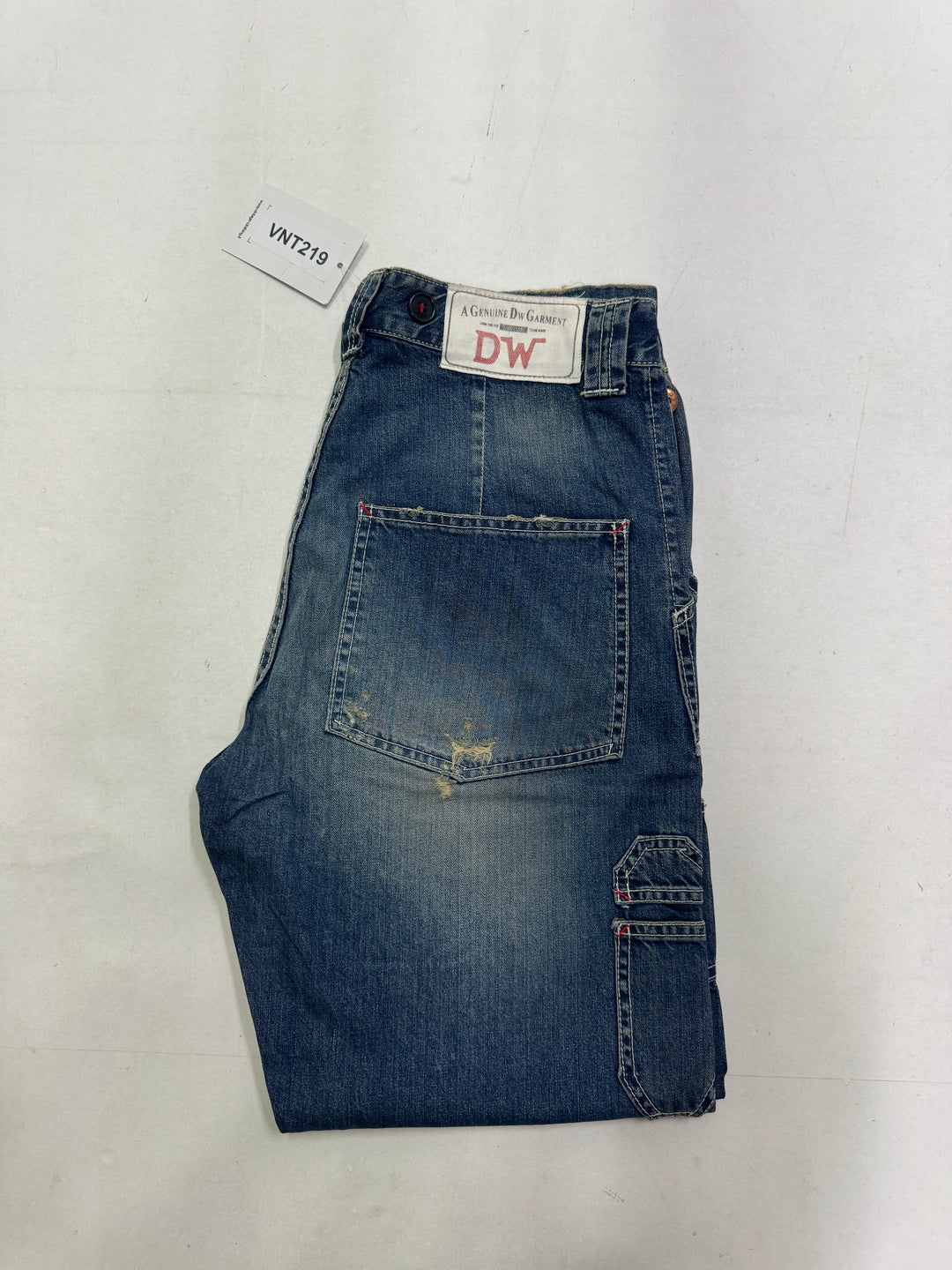 Dubble Ware DW W32 L30 work pant jeans nuovo Deadstock red line