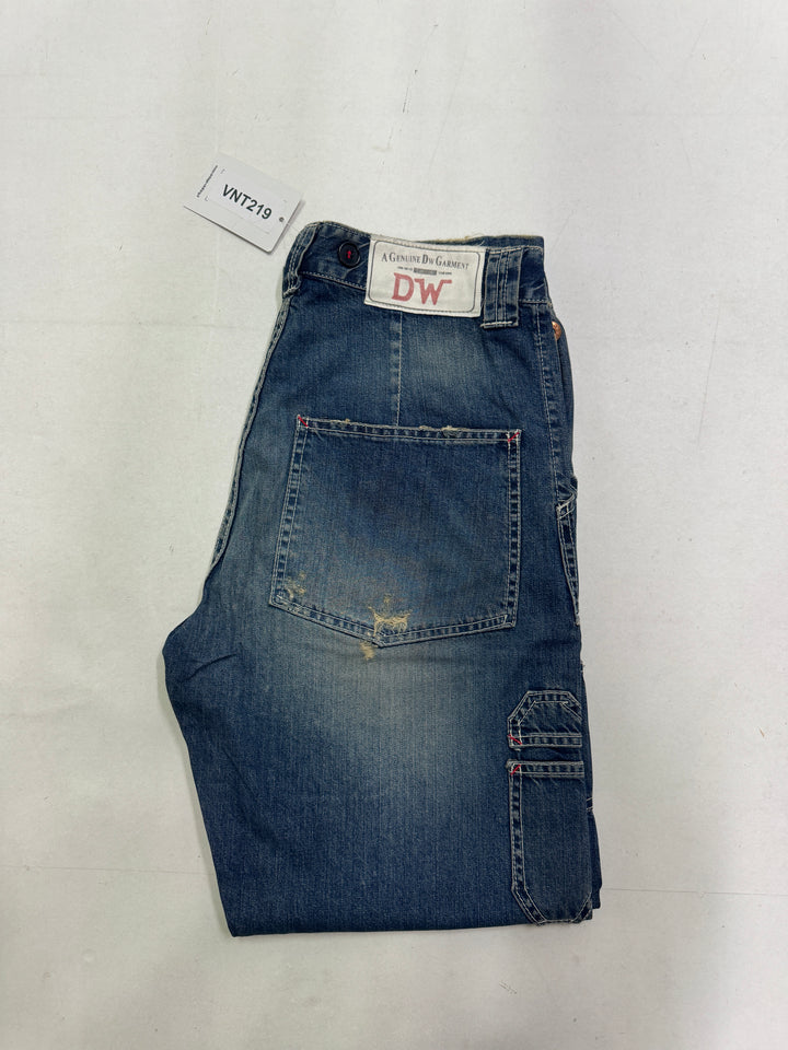 Dubble Ware DW W32 L30 work pant jeans nuovo Deadstock red line