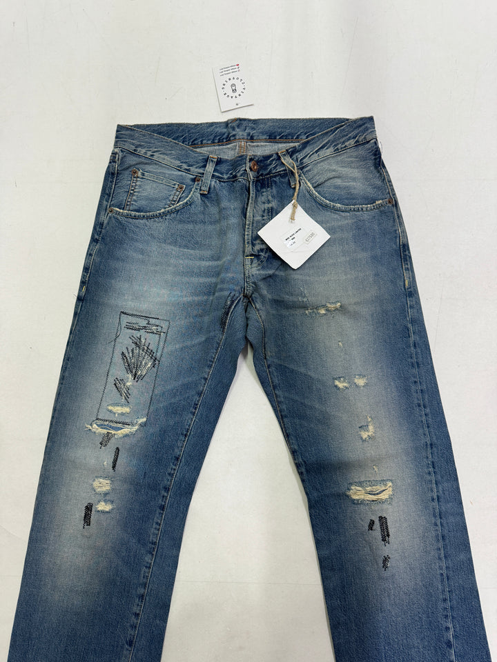 Dubble Ware DW W33 cimosa rivets limited edition jeans nuovo Deadstock red line