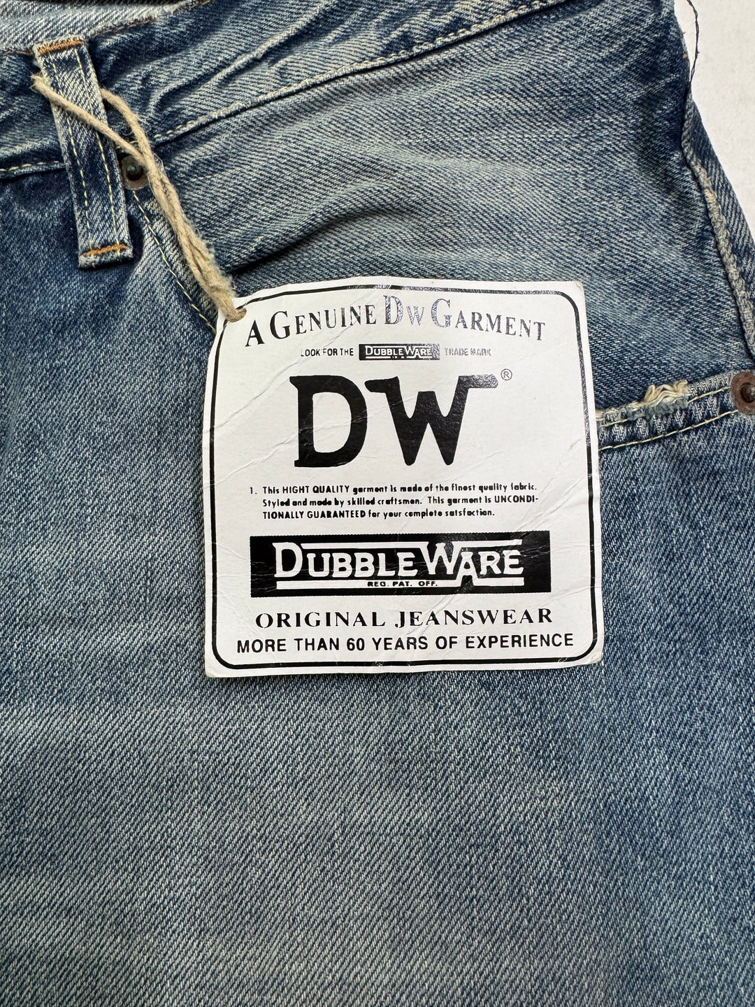 Dubble Ware DW W33 cimosa rivets limited edition jeans nuovo Deadstock red line