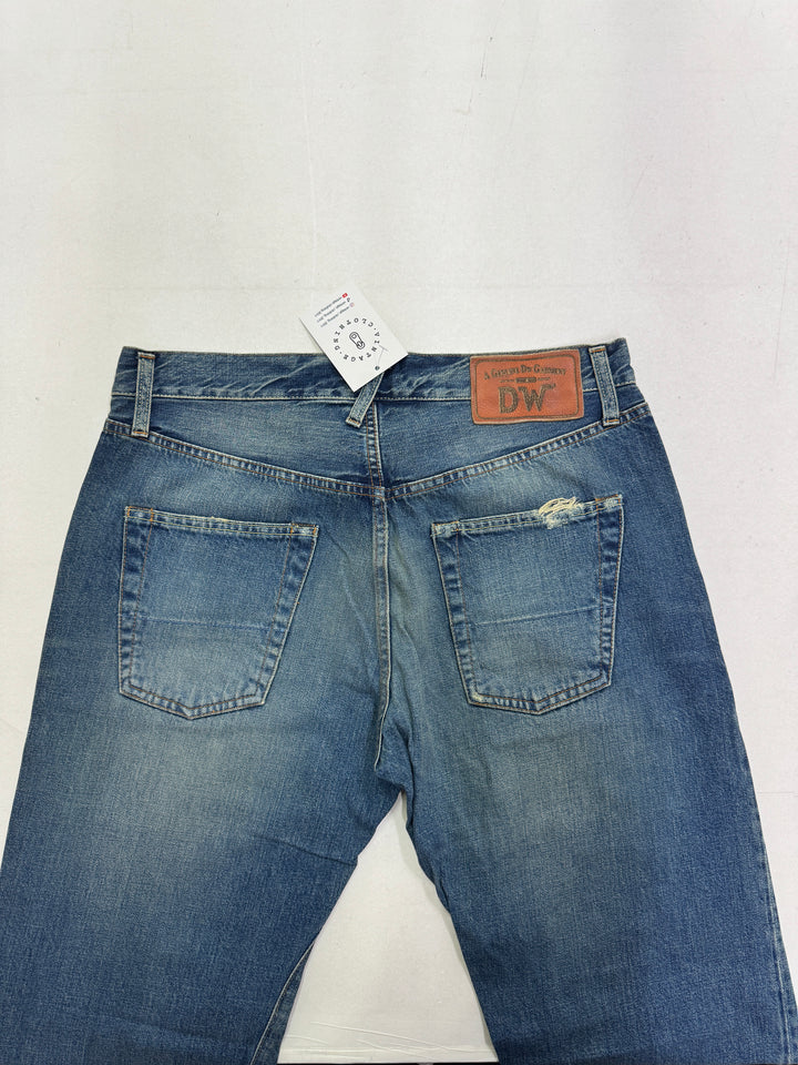 Dubble Ware DW W34 cimosa limited edition jeans nuovo Deadstock red line