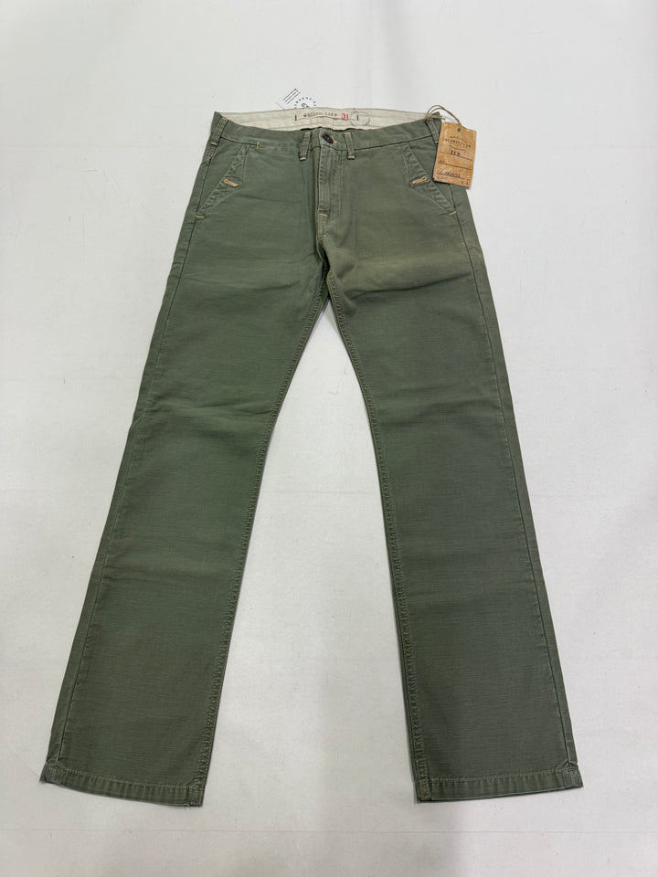 Scarti-Lab 118 W31 jeans chino pants verde militare nuovo con cartellino Deadstock