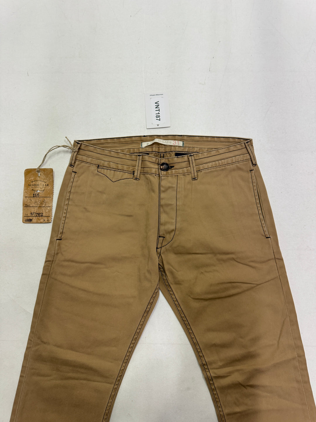 Scarti-Lab 116 W31 chino pants nuovo con cartellino Deadstock