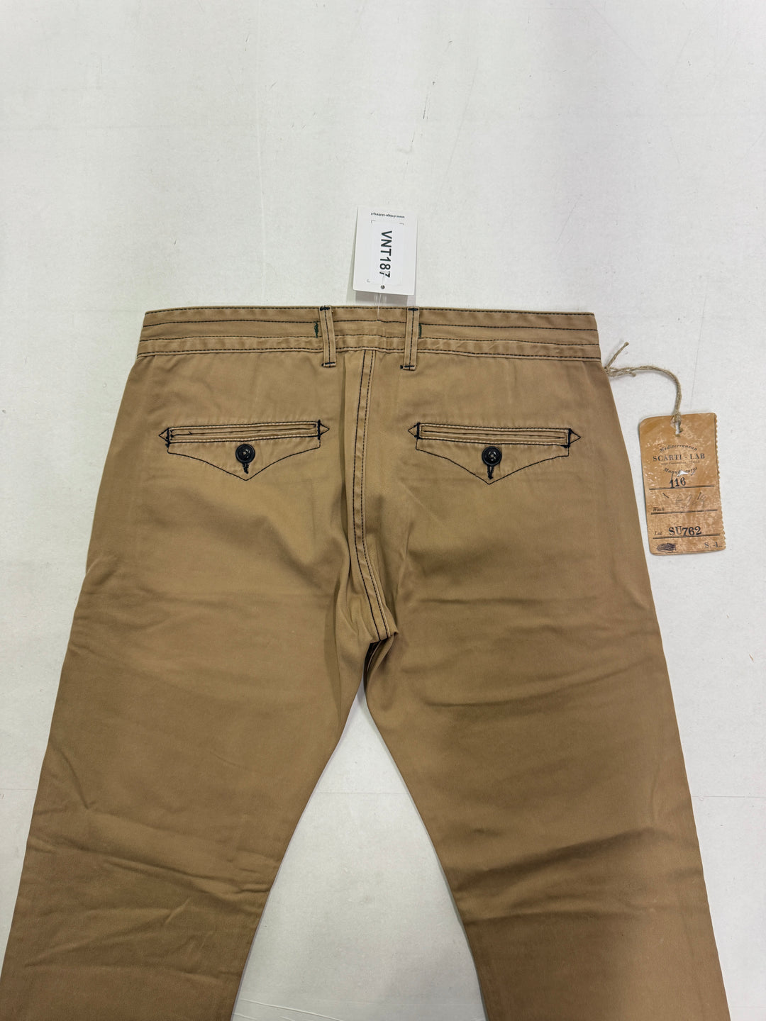 Scarti-Lab 116 W31 chino pants nuovo con cartellino Deadstock