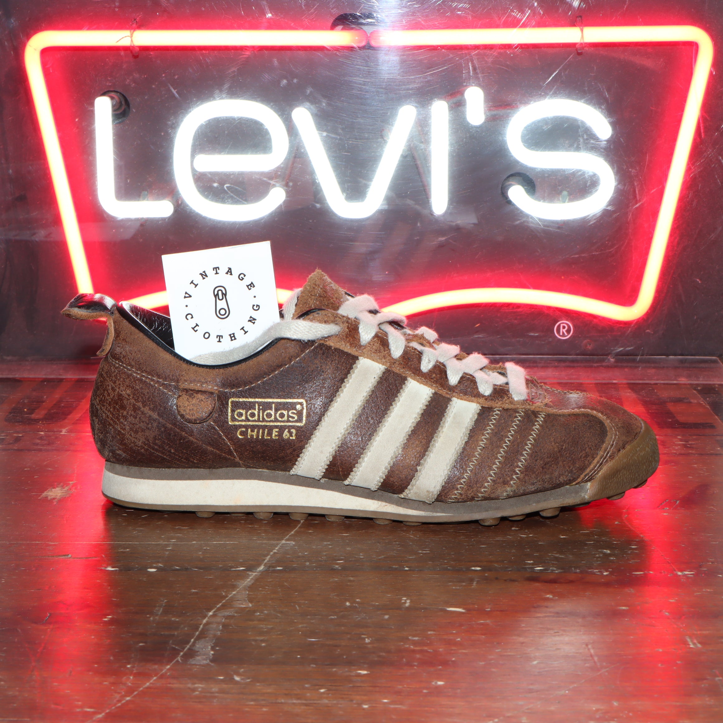 Adidas Chile 62 10 2008 pelle marrone Numero Eur 41 1 3 UK 7 1 2 US 8