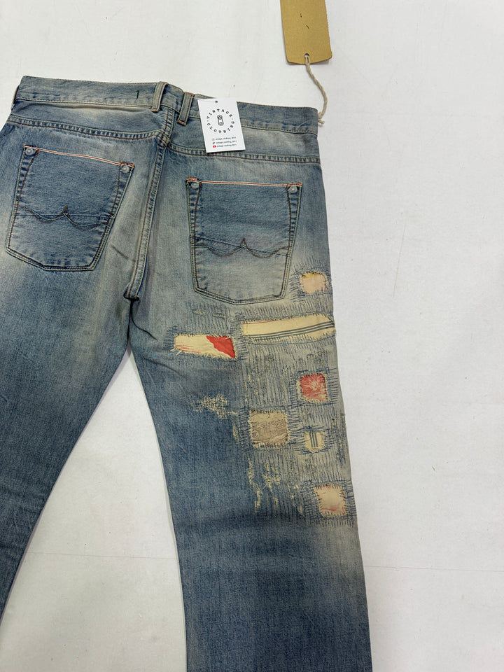 Scarti-Lab 001 W31 cimosa red line jeans nuovo con cartellino Deadstock