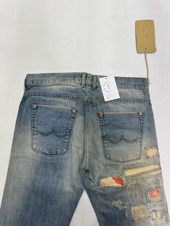 Scarti-Lab 001 W31 cimosa red line jeans nuovo con cartellino Deadstock