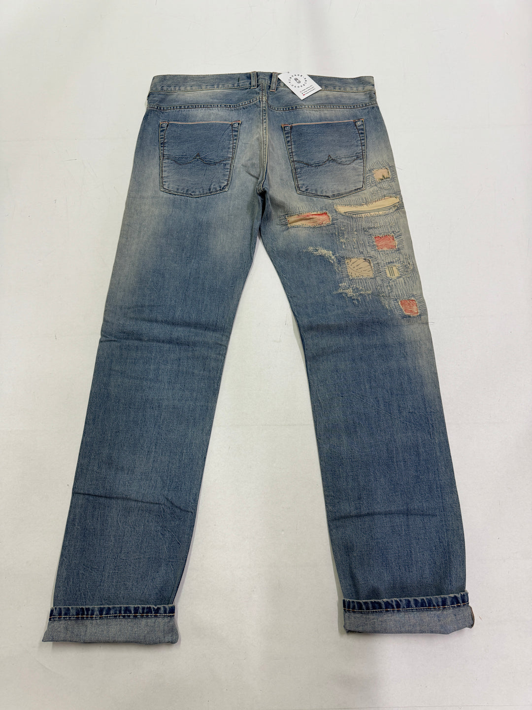 Scarti-Lab 001 W34 cimosa red line jeans nuovo con cartellino Deadstock