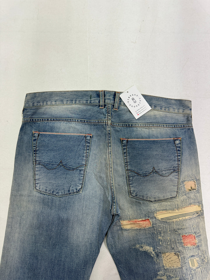 Scarti-Lab 001 W34 cimosa red line jeans nuovo con cartellino Deadstock