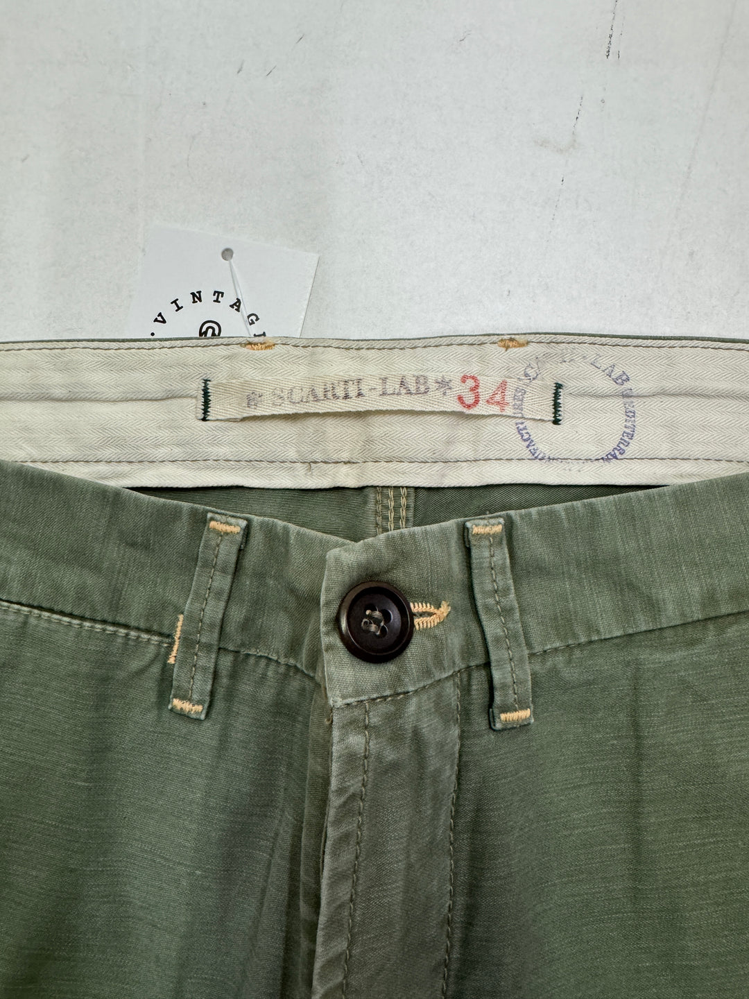 Scarti-Lab 118 W34 chino pant jeans nuovo con cartellino Deadstock