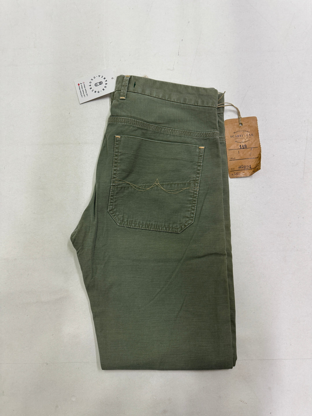 Scarti-Lab 118 W34 chino pant jeans nuovo con cartellino Deadstock