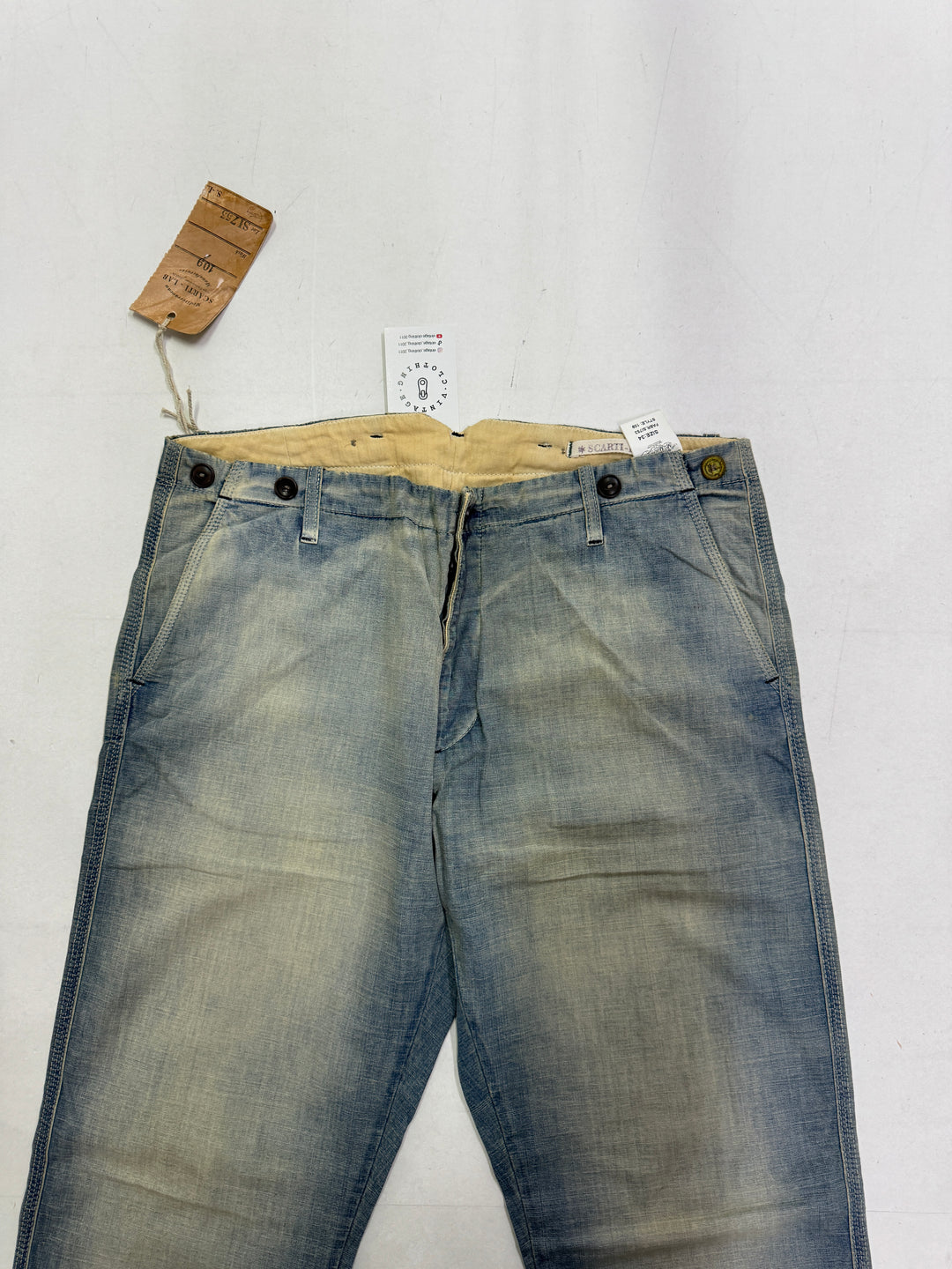 Scarti-Lab 109 W34 chino pant jeans nuovo con cartellino Deadstock