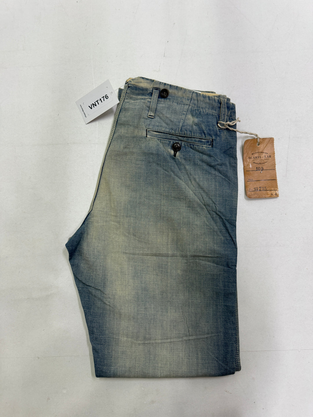 Scarti-Lab 109 W34 chino pant jeans nuovo con cartellino Deadstock