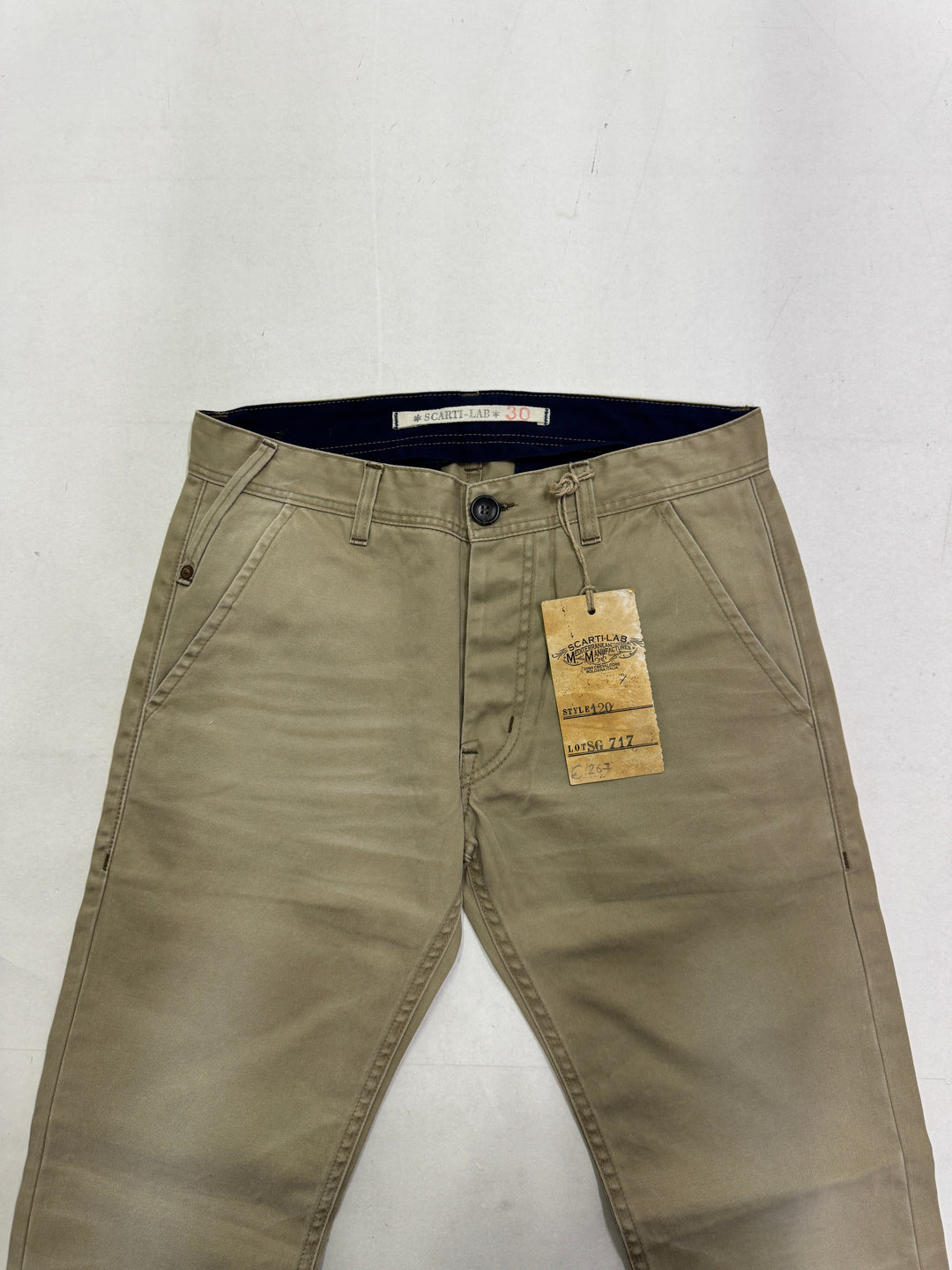 Scarti-Lab 120 W30 chino pant work nuovo con cartellino Deadstock