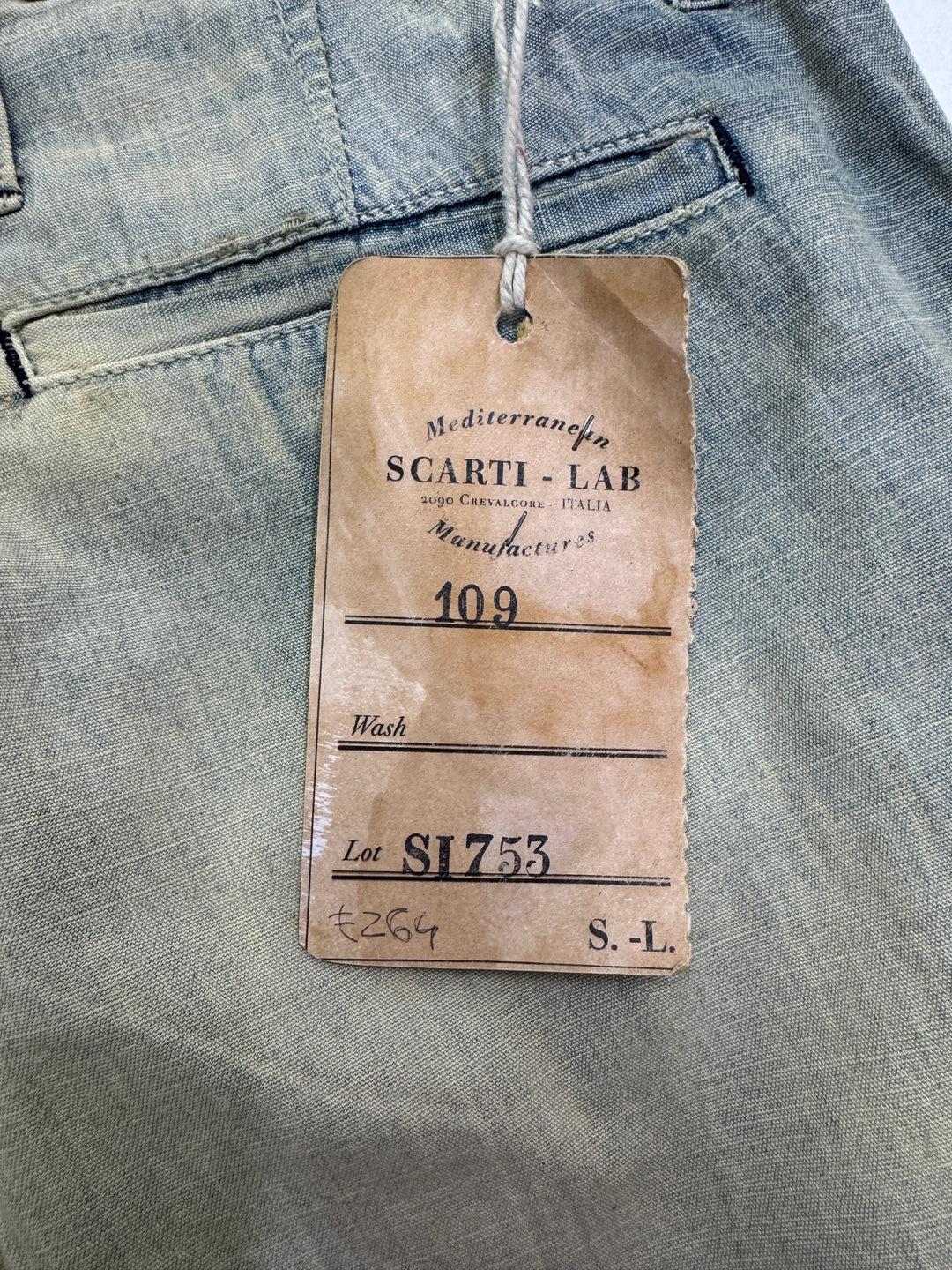 Scarti-Lab 109 W31 jeans nuovo con cartellino Deadstock