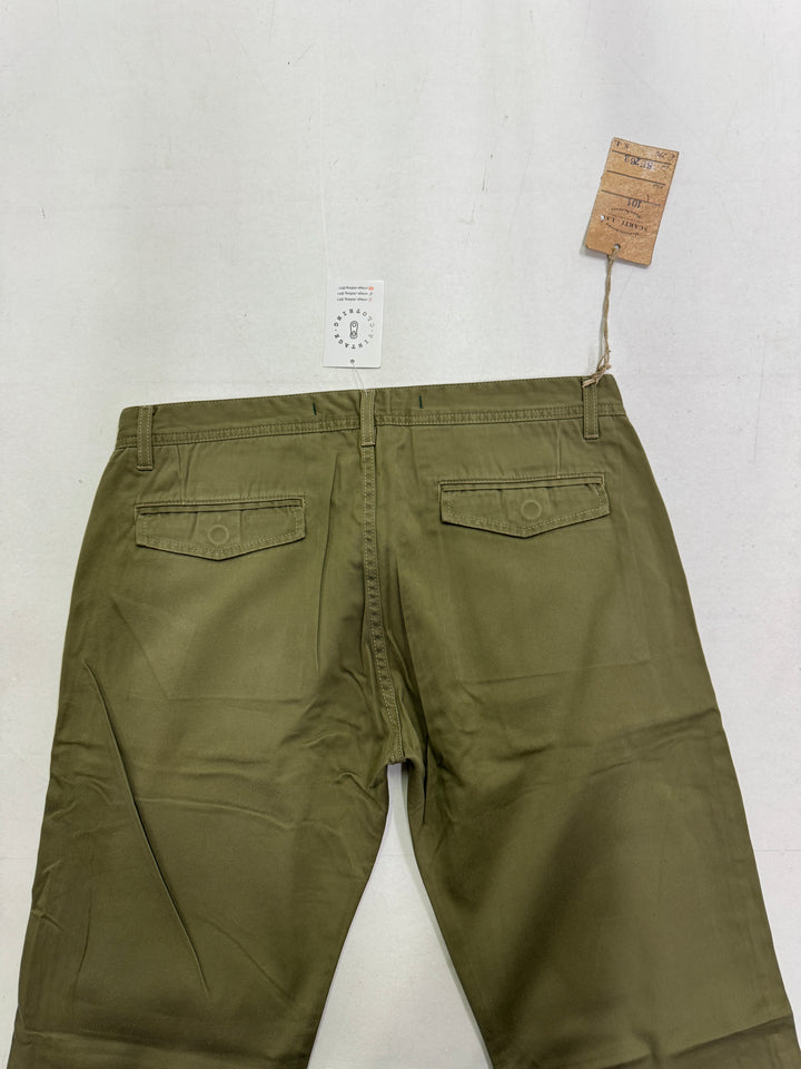 Scarti-Lab 101 chino pant W36 verde militare nuovo con cartellino Deadstock