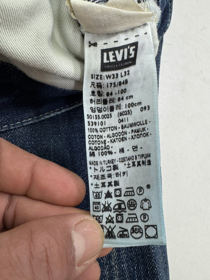 Levi's 501 XX Big E Vintage Clothing W33 L32 cimosa e rivetti selvedge rivets