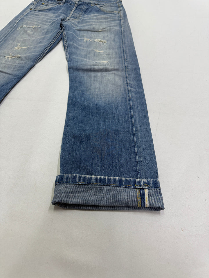 Lee 101 B mezza cimosa W33 L32 selvedge vintage denim jeans