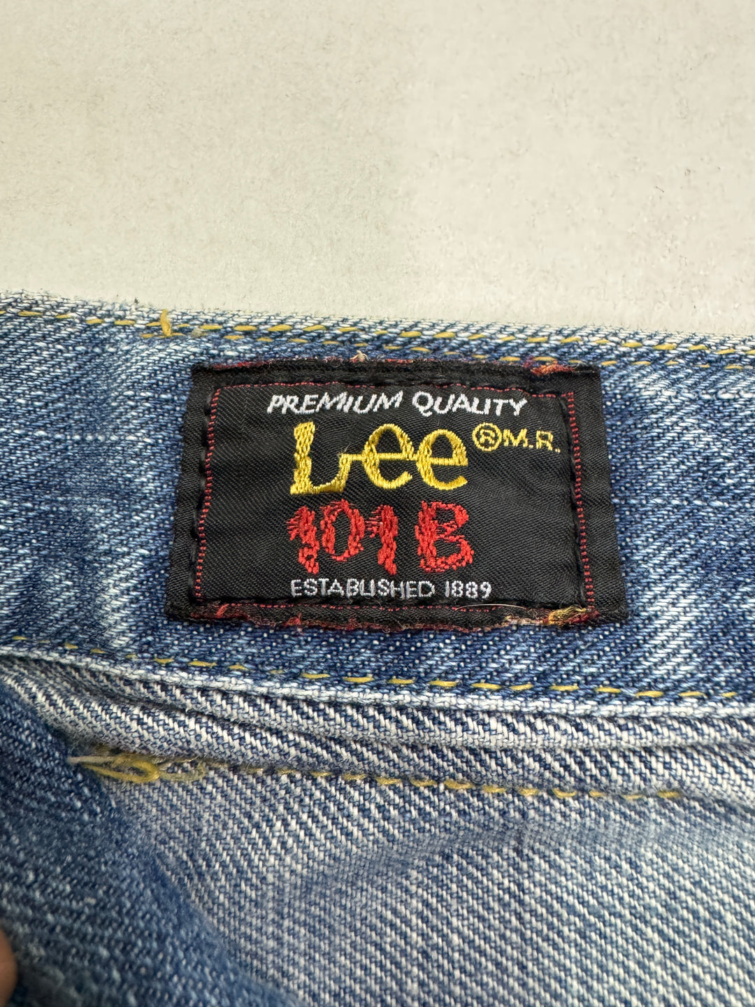 Lee 101 B mezza cimosa W33 L32 selvedge vintage denim jeans