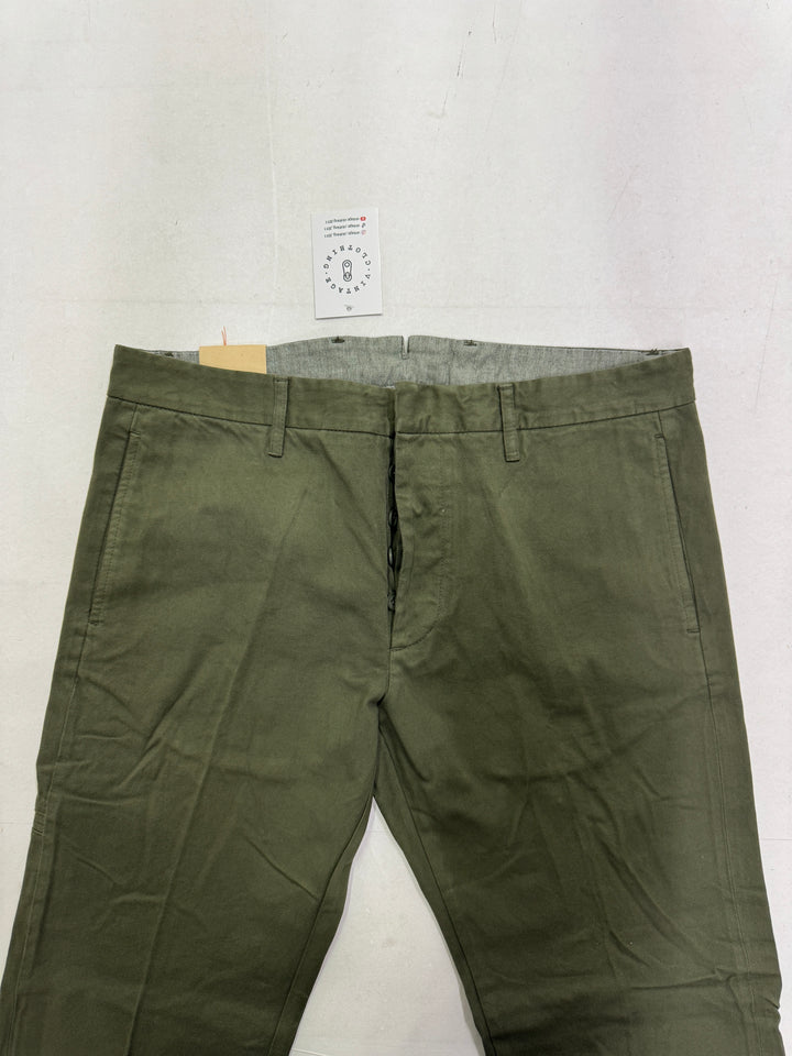 Fortela mod. Piatto cimosa W34 chino pants verde nuovo con cartellino Deadstock