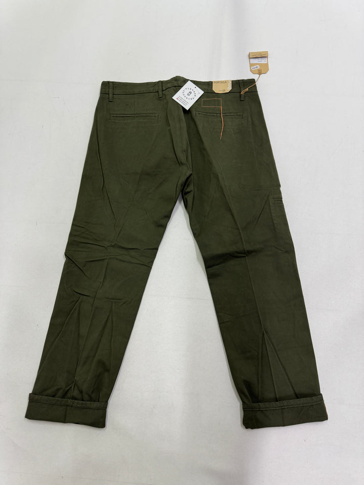 Fortela mod. Piatto cimosa W34 chino pants verde nuovo con cartellino Deadstock