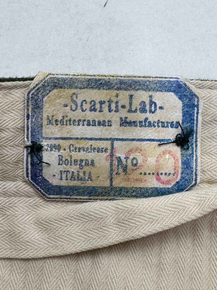 Scarti-Lab 120 W30 chino pants Verde nuovo con cartellino Deadstock