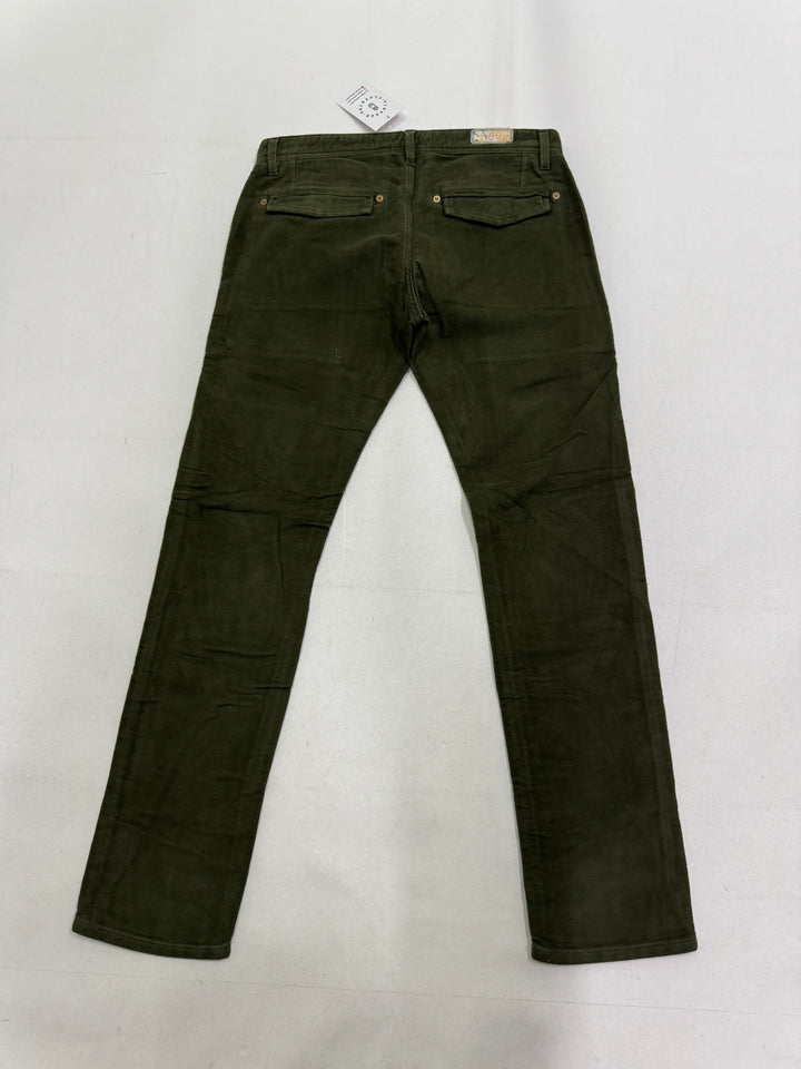 Scarti-Lab 120 W30 chino pants Verde nuovo con cartellino Deadstock